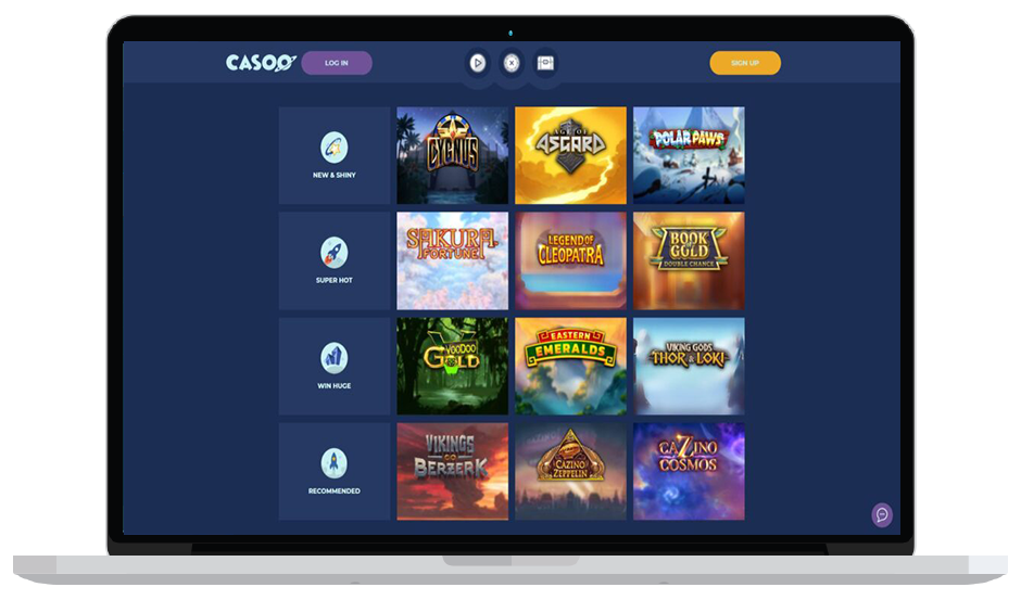 Casoo Casino Website transparent